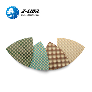 Tampons de polissage triangulaires en diamant Z-LION 3 pouces, tampons de ponçage triangulaires en <span class=keywords><strong>verre</strong></span>, pour béton, granit, marbre, <span class=keywords><strong>verre</strong></span> - Product Image 2
