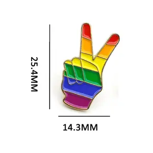 No Minimum Custom Shaped Metal Gold Plating Gradient Lapel Pin Badge Gay Pride Lgbt Flag Colorful Rainbow Detailed Enamel Pin
