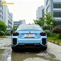 Diffuseur inférieur de pare-chocs arrière en carbone sec préimprégné style V pour BMW G87 M2 Coupé 2023 et modèles ultérieurs