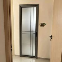 Porte en alliage titane-magnésium et verre trempé, étanche, pour hôtel, appartement, escalier, salle de bain