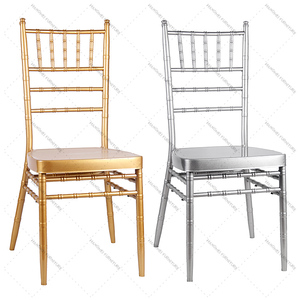 Sillas Chiavari blancas modernas de acero metálico de alta calidad apilables económicas para banquetes hoteles comedores bodas fiestas - Product Image 2
