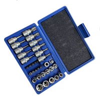 34PCS DR Star Socket Set Drive Star Socket Bit Socket Set Repair ToolSet auto repair wrench Mechanical Tools Set