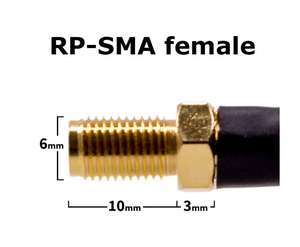 Antenne Coaxial plate RPSMA mâle vers femelle, 300mm, câble <span class=keywords><strong>de</strong></span> porte et fenêtre - Product Image 3