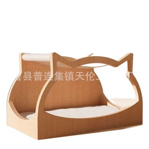 Cama de madera transfronteriza para mascotas, uso doméstico, cama de ocio para gatos de madera maciza, cama de descanso para mascotas pequeñas para todas las estaciones - Product Image 1
