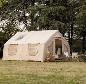 17.2 Square Pop up Air Inflatable Canvas Camping <b>Tent</b> with Customized Size Four-Season <b>Waterproof</b> Design - Product Image 2