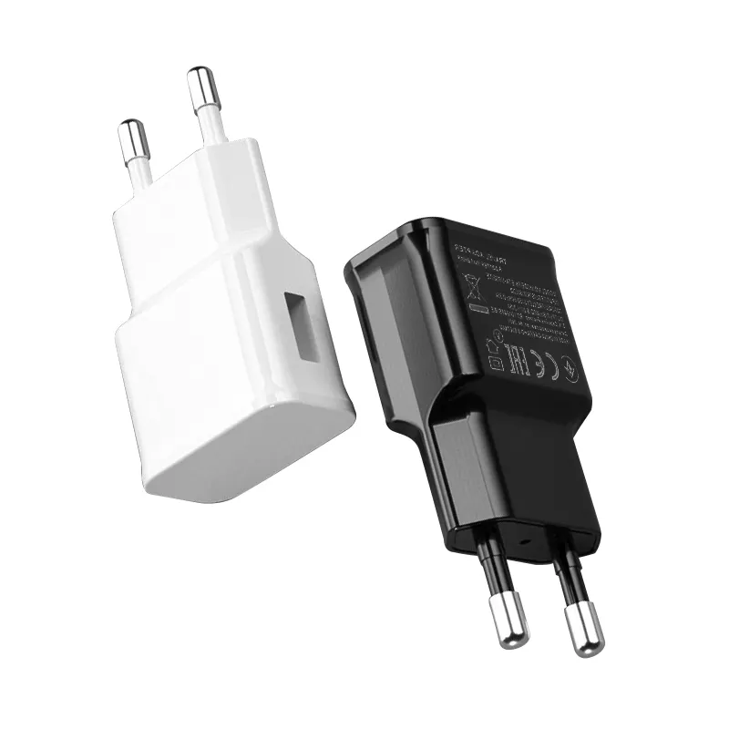 Wholesale fire-proof travel charger adapter fast charging 5v2a EU plug wall usb charger for SAMSUNG