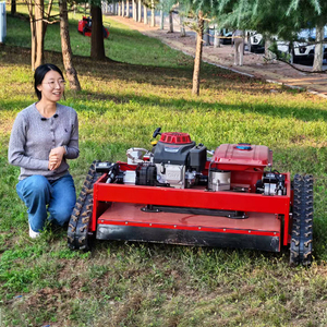 เครื่องตัดหญ้าแบบไร้สายคุณภาพสูง 4 จังหวะ 48 โวลต์ ขับเคลื่อนด้วยตัวเอง สำหรับงานอุตสาหกรรม/DIY 5000 วัตต์ มัลติฟังก์ชั่น ควบคุมระยะไกล เครื่องยนต์ 608 ซีซี 900 มม. - Product Image 1