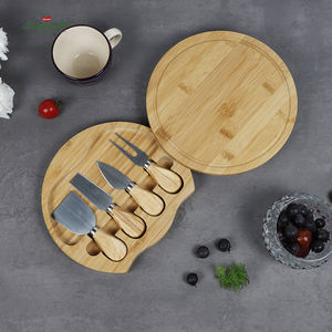 थोक सस्ते पनीर बोर्ड अनुकूलन लोगो विभिन्न आकार आकार बांस charcuterie बोर्डों के साथ चाकू सेट - Product Image 6