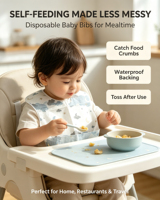 Bavoir jetable personnalisé avec logo, auto-adhésif, sans nœud, idéal pour cadeau de naissance, vente en gros