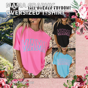 <span class=keywords><strong>Dear</strong></span>-Lover, venta al por mayor, camiseta transpirable de punto de verano informal de alta calidad para mujer, camiseta gráfica con letras <span class=keywords><strong>MAMA</strong></span>, ajuste holgado, envío aéreo - Product Image 2