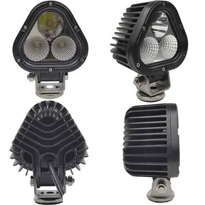 Long Range Triangle 4x4 White Amber Flash LED Fog off Road Spotlight 30w/60w 5-inch LED Work Light