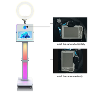 Dễ dàng thiết lập & miễn phí tùy chỉnh Logo Led ánh sáng 15.6 inch màn hình cảm ứng kiosk Selfie photobooth DSLR ảnh gian hàng - Product Image 5