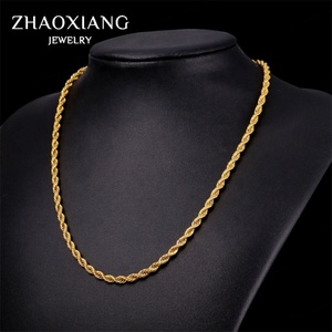Colliers ras du cou en chaîne torsadée pour femmes et hommes, pour pendentifs, prix de gros, bijoux personnalisés en acier inoxydable, tendance - Product Image 6