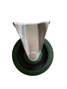 Roda resistente de borracha elástica, 80mm,100mm,125mm, verde europeu, azul - Product Image 2
