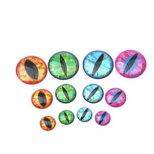 Yeux de poisson en époxy 3D sur mesure, yeux de <span class=keywords><strong>dragon</strong></span>, yeux de reptile pour la fabrication de leurres de pêche à la mouche - Product Image 6