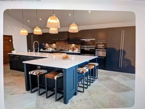 Dernier design <span class=keywords><strong>de</strong></span> <span class=keywords><strong>comptoir</strong></span> <span class=keywords><strong>de</strong></span> <span class=keywords><strong>cuisine</strong></span> avec évier, îlot <span class=keywords><strong>de</strong></span> <span class=keywords><strong>cuisine</strong></span> <span class=keywords><strong>de</strong></span> luxe en bois et marbre avec armoire et évier - Product Image 5