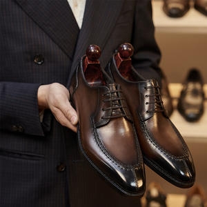 Zapatos Oxford italianos, zapatos formales e informales de cuero genuino para hombre - Product Image 6