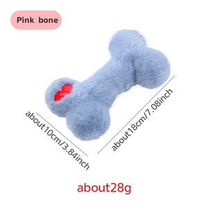 Hot Pet Products Long-Playing Plush Dog Toys <b>Bite</b> and Wear-resistant Washable Bone Shaped Fun Sound Not Tired - Product Image 2