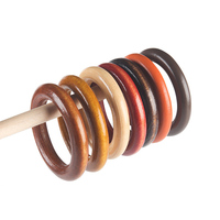 Color Wooden Rings Smooth Unfinished Wood Circles for Craft DIY Macrame Pendant Connectors Classic Jewelry Making