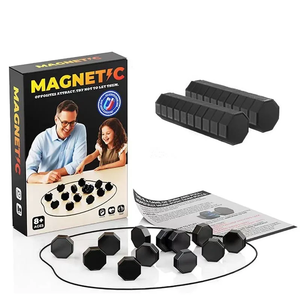 Jeu de stratégie avec pierres magnétiques, jeu de société interactif avec aimants pour les soirées en famille, enfants, adultes, pièces de haute qualité (3,4 cm de long) - Product Image 6
