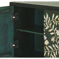 Cabinet de rangement en os incrusté de qualité supérieure, hauteur réglable, portes à panneaux surélevés, plusieurs tiroirs, écologique, fait main, pour salon