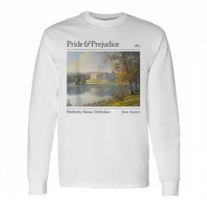 T-shirt à manches longues Orgueil et préjugés Jane Austen 1813 Pemberley House Derbyshire - Product Image 2