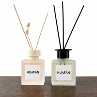 Flacon diffuseur de parfum en verre transparent de luxe 100ml 150ml, conteneur vide pour parfum avec bouchon en bois et logo personnalisé