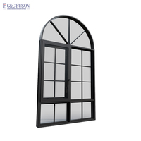 Ventana Arqueada de Aluminio Francesa Personalizable, Insonorizada y Minimalista, Estilo Villa, Marca Fuson