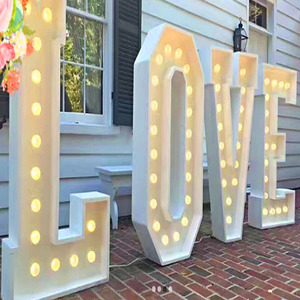Expédition directe 4 pieds Marquis Lettre Personnalisé Amour Ampoule Mariage Marry Me Lettre Lumineuse Signe 3 pieds Marquis Lettre - Product Image 5