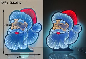 Specchio Infinito con Pupazzo di Neve Natalizio e Babbo Natale, Segnale di <span class=keywords><strong>Stop</strong></span>, Cubo Infinito per Luci a Tunnel - Product Image 3