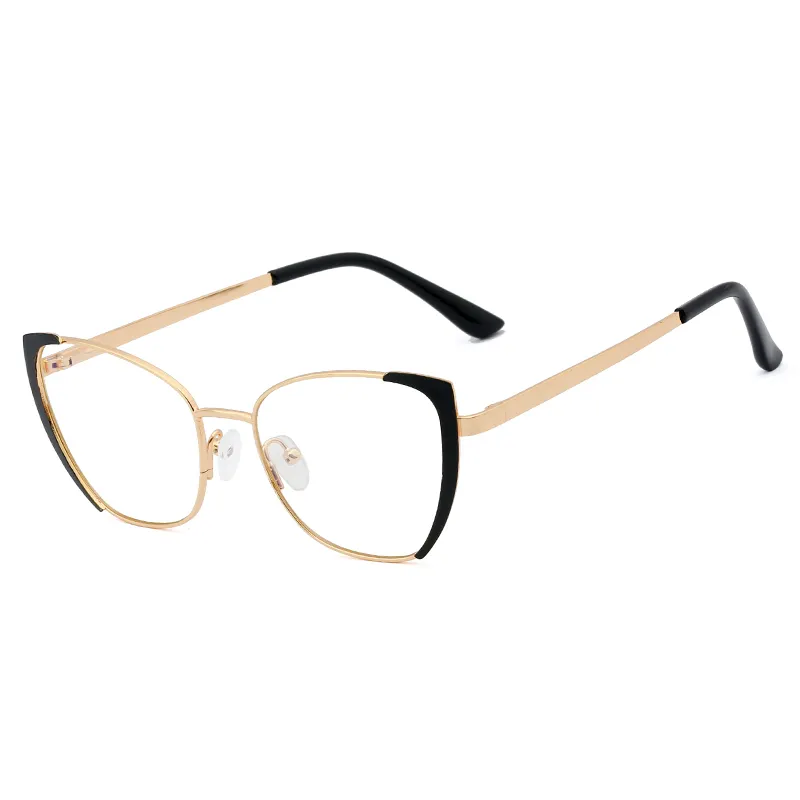 SHINELOT 95690 Design Italiano Elegante Personalidade Senhoras Óculos Ópticos Óculos de Armação de Metal Com Filtro de Luz Azul Estoque Pronto
