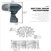 Microphone d'instrument de musique professionnel de haute qualité, kit de 7 pièces pour ampli basse, ensemble de microphones pour batterie pour performance live