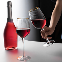 Tasse de luxe en verre transparent, verres à bords en or, pour bar au café, nouvelle collection