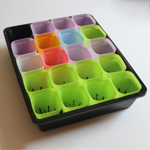 DD1657 Plateaux de culture <span class=keywords><strong>en</strong></span> <span class=keywords><strong>plastique</strong></span> Microgreens pour Mini Pot de fleurs Pépinière Germination Propagator Mesh Bottom Seed Starter Trays - Product Image 2
