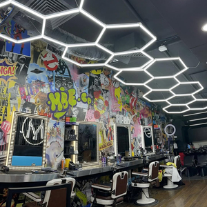 Lumière LED hexagonale pour <span class=keywords><strong>Garage</strong></span> et atelier bricolage assemblage détaillant lampe usine en gros personnalisé Zhongshan magasins automobiles - Product Image 5