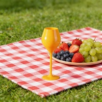 Verres à vin en plastique réutilisables sans BPA avec logo personnalisé, gobelet incassable, flûte à champagne pour les mariages et les fêtes