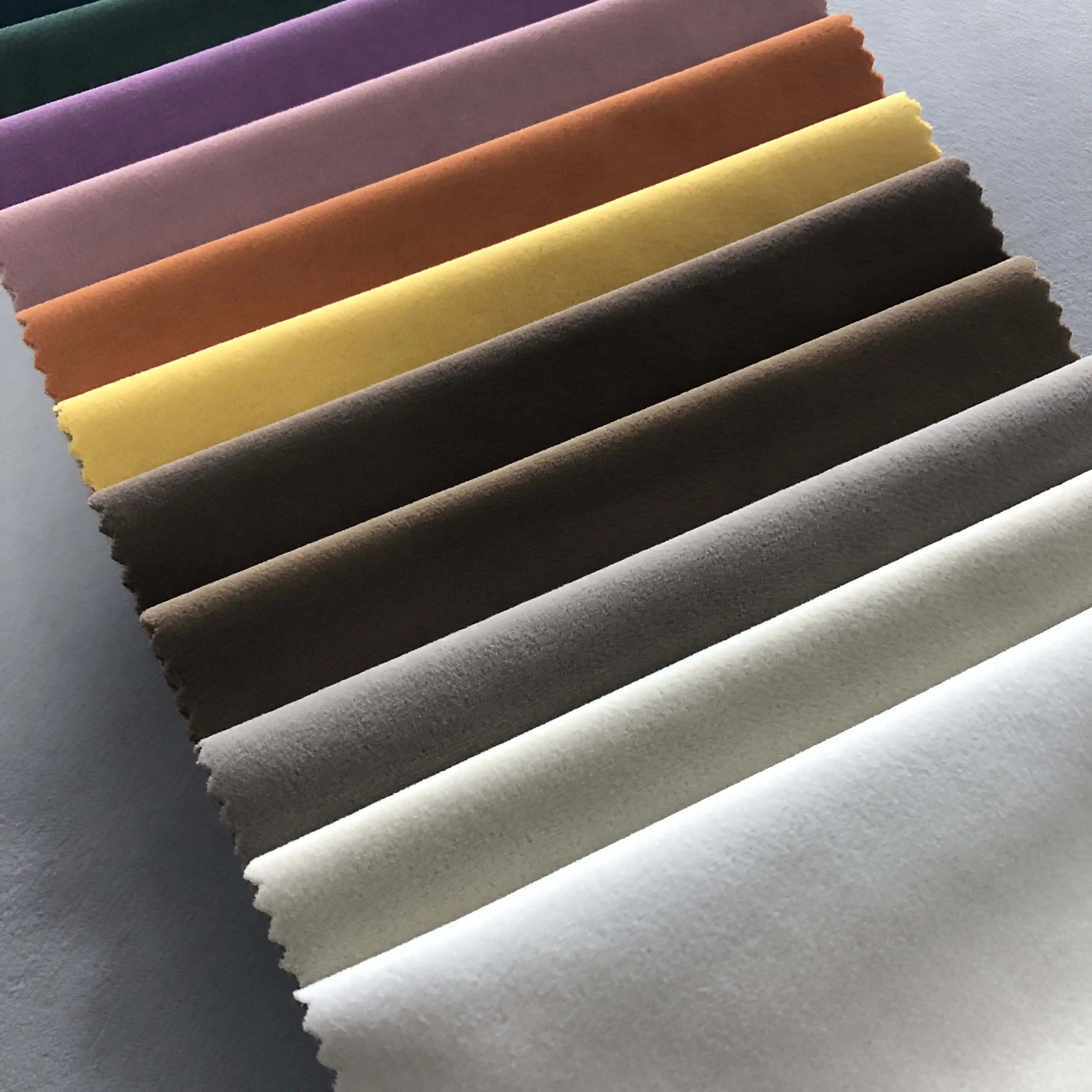 Langsum #Polyester fabric soft matte velvet no shining and short pile hot sell German velvet
