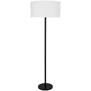 Lampe sur pied en fer noir mat au design simple et luxueux pour hôtel - Product Image 2