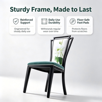 Chaise de banquet haut de gamme, dossier noir, structure robuste, assise en tissu doux turquoise, mobilier de salle à manger commercial pour hôtel, salle de réception