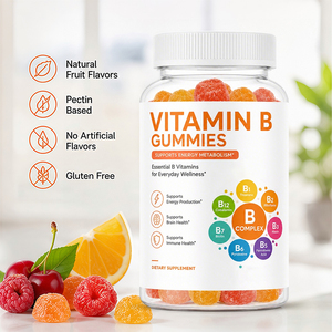 Vente en gros en vrac de compléments nutritionnels sous marque <span class=keywords><strong>blanche</strong></span> pour la santé cérébrale et l'amélioration des performances, marque personnalisée OEM, Gummies de vitamines B pour adultes - Product Image 4