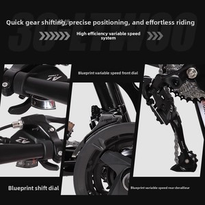 Bicicletta Pieghevole con Pneumatici Larghi da 26 Pollici in Acciaio ad Alto Tenore di Carbonio, Ruote Grandi e Spesse, Freni a Doppio Disco, Ammortizzazione, Mountain Bike Fuoristrada - Product Image 3