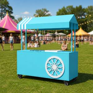 Carrello Mobile Personalizzabile in Ferro Battuto per Caramelle, Decorazione per Matrimoni e Feste, Espositore per Fiori, per Eventi all'Aperto, Vendita all'Ingrosso - Product Image 4