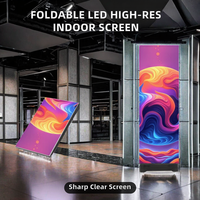 Pantalla LED Plegable 4K a Todo Color, con Clasificación IP33, Digital, Comercial, para Interiores, Antideslumbrante, de Aleación de Aluminio, para Animación en Centros Comerciales