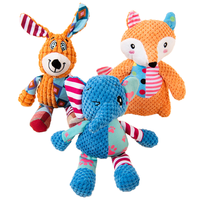 Jouets interactifs pour chiens en peluche douce et durable, écologiques, en forme de petit éléphant et de renard, livraison rapide