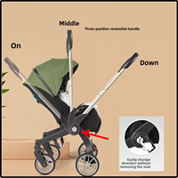 Système de poussette 4-en-1 à 4 roues en alliage d'aluminium, siège auto pour bébé, poussette compacte pliable, combo G308, fabriqué en Chine