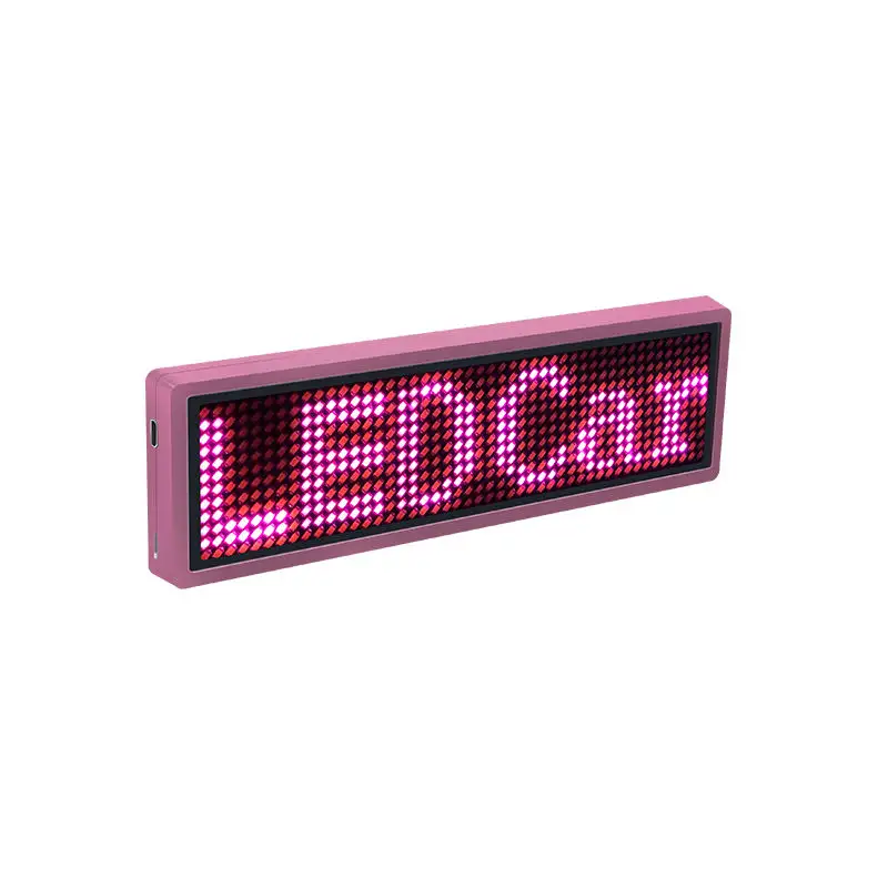 Ponteira de led de multi-idioma para nome, mini leitor de led para etiqueta de nome e número, placa de mostramento para telefone inteligente