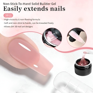 Gel dur anti-adhésif 15 ml pour extension d'ongles, gel sculptant pour modelage 3D de fleurs, façonnage d'ongles, gel solide en gros - Product Image 2