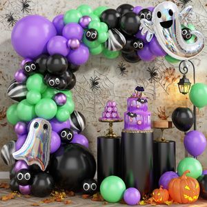 Halloween Balloon archar Kit <span class=keywords><strong>con</strong></span> fantasma <span class=keywords><strong>palloncini</strong></span> di lamina di <span class=keywords><strong>ragno</strong></span> occhio nero <span class=keywords><strong>palloncini</strong></span> in lattice per feste di Halloween decorazioni forniture - Product Image 1