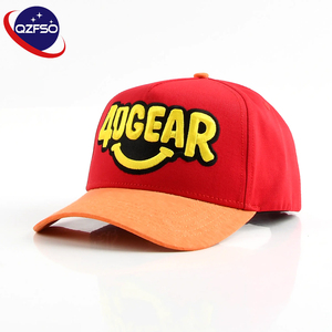 QZFSO Custom Two Tone 5 Panel Structured Hats White Logo High Quality Sport Gorras a <b>Frame</b> 3D Embroidery Baseball Cap - Product Image 1