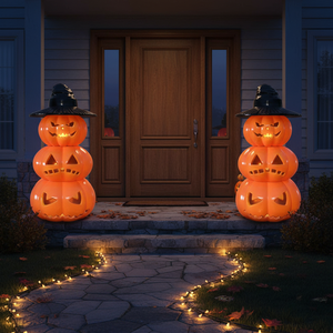 Esculturas Gigantes de Calabaza de Resina <span class=keywords><strong>para</strong></span> Halloween, Calabazas de Fibra de Vidrio <span class=keywords><strong>para</strong></span> Decoración de Eventos en Parques y Fiestas - Product Image 1